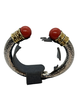Lovely coral gold and silver bangle at Deco&Vintage Ltd