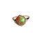 Single opal gold set ring - image 1