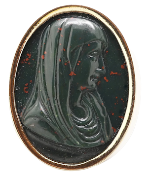 Ring with a Renaissance cameo of Christ and the Virgin. Italian, 17th century.