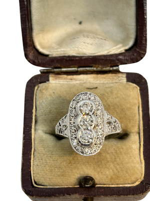 Art Deco style diamond ring at Deco&Vintage Ltd