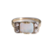 Art Deco rectangular opal and diamond tablet ring - image 1
