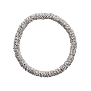 Vintage Italian Diamond And White Gold Rondelle Bracelet, Circa 1990, 16.29 Carats