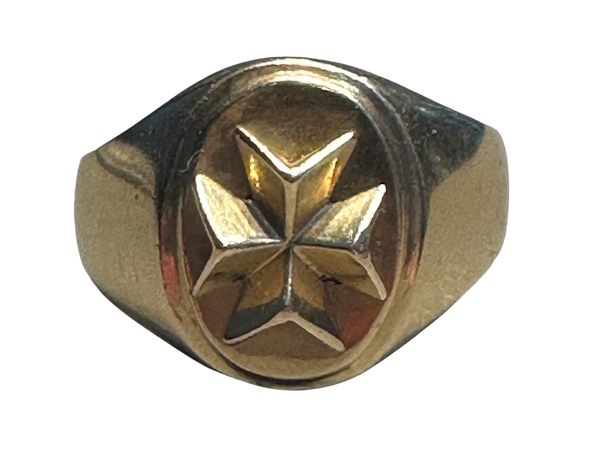 Gents 18k Yellow Gold Signet Ring - image 1