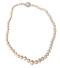 Graduated cultured  pearl necklace, pinkish in colour. - image 1