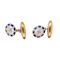 Edwardian enamel and mother of pearl 18 ct. gold cufflinks - image 1
