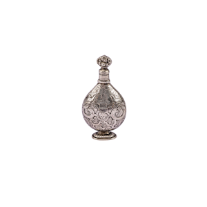 Antique pair of silver scent bottle