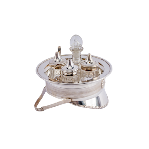 An Edwardian silver-plated novelty condiment set