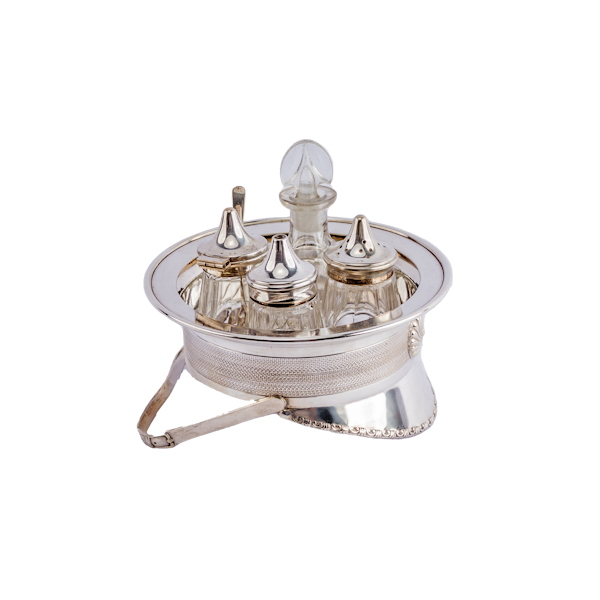 An Edwardian silver-plated novelty condiment set - image 1