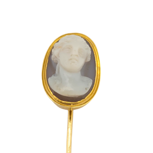 Antique banded agate cameo SKU: 6838 DBGEMS