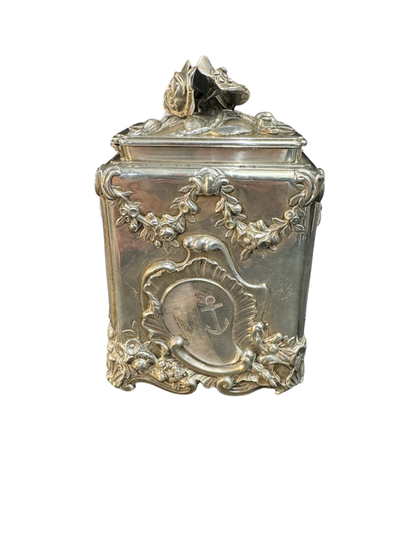 George III English Silver Tea Caddy, London 1761 by Thomas Pitts I - image 1