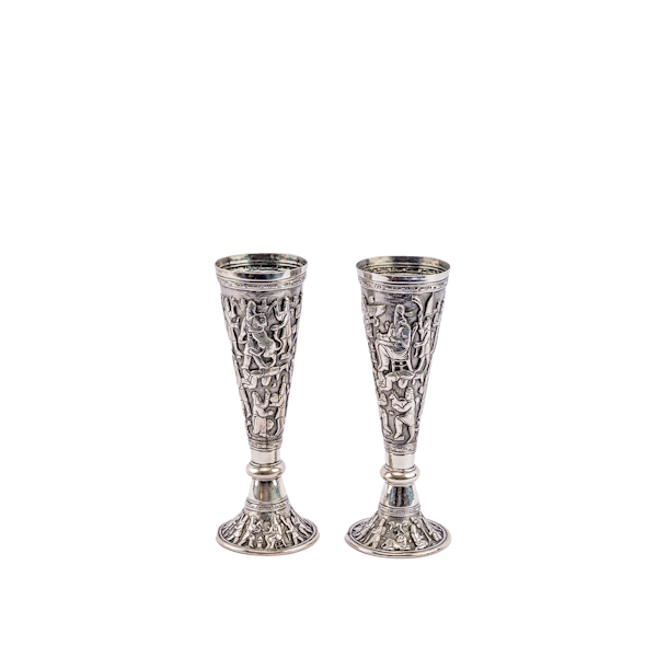 A Pair of Persian Silver Figural Vases, Shiraz, Iran c. 1930 - image 1