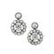 Modern Diamond and Platinum Cluster Earrings, 4.45 Carats - image 1