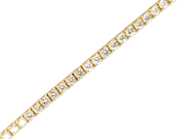18ct Yellow gold diamond tennis bracelet SKU: 6875 DBGEMS - image 1