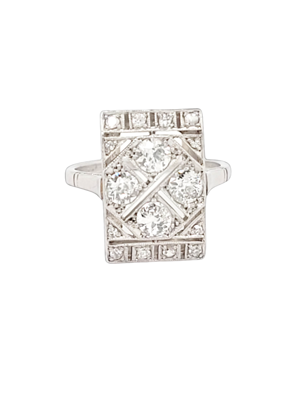 Edwardian diamond panel ring SKU: 6882 DBGEMS - image 1