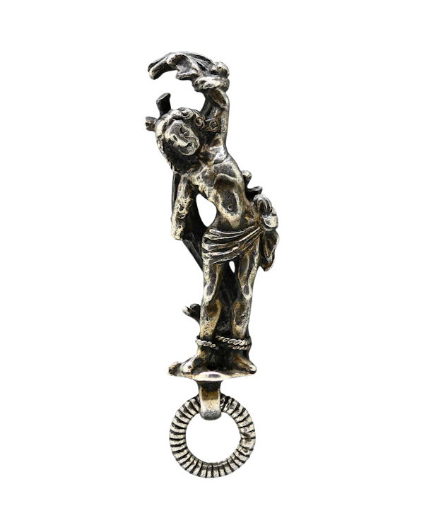 Silver gilt pendant with a figure of Saint Sebastian. German, 15th century. - image 1