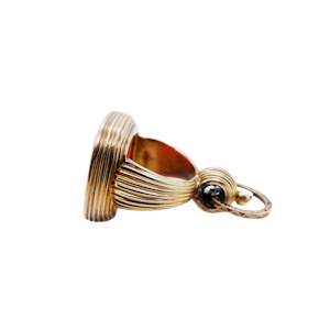 Antique 18 ct. gold fancy carnelian seal