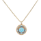 A Turquoise Diamond Gold Pendant - image 1