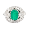 Vintage Boucheron emerald and diamond ring SKU: 5557 DBGEMS - image 1