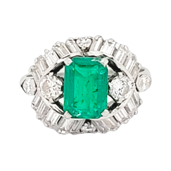 Vintage Boucheron emerald and diamond ring SKU: 5557 DBGEMS - image 1