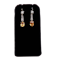 Edwardian yellow sapphire and diamond fancy earrings - image 1