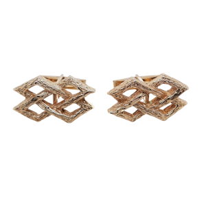 14 ct. yellow gold vintage zigzag cufflinks