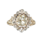 French Louis Philippe I Georgian Style Citrine, Diamond, Silver And Gold Cluster Ring, Circa 1840 - image 1