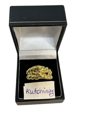 1970,s Kutchinsky 18ct gold knot ring at Deco&Vintage Ltd