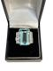 Very chic 1960,s French aquamarine diamond ring at Deco&Vintage Ltd - image 1