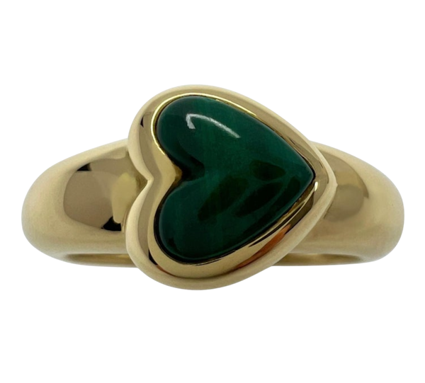 Vintage Van Cleef & Arpels Green Malachite Ring - image 1