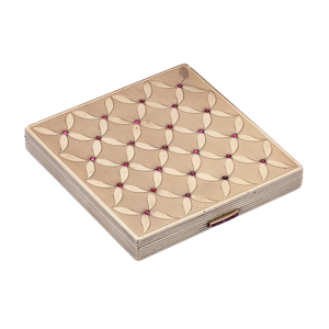 Art Deco French silver , gold and ruby compact, circa 1930s