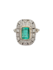 Art deci emerald and diamond engagement ring SKU: 7026 DBGEMS - image 1