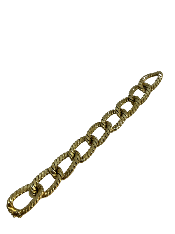 Lovely 1970,s large intertwined 18ct gold bracelet at Deco&Vintage Ltd - image 1