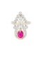 Art nouveau ruby and diamond ring SKU: 7056 DBGEMS - image 1