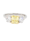 Fine fancy intense asscher cut diamond engagement ring SKU: 7069 DBGEMS - image 1