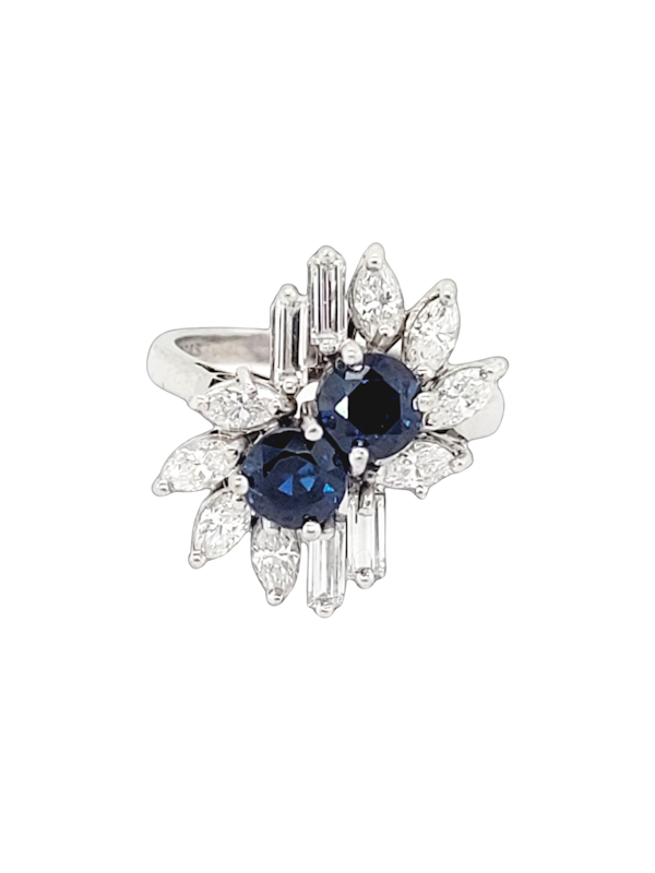 Sapphire and diamond engagement ring SKU: 7072 DBGEMS - image 1