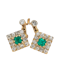 Emerald and diamond earrings SKU: 7074 DBGEMS - image 1