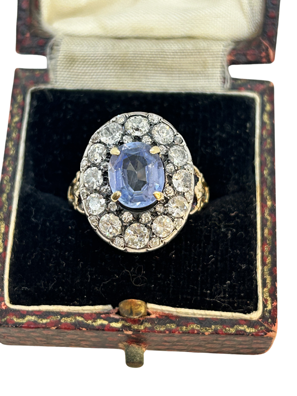 Lovely Victorian French sapphire diamond ring at Deco&Vintage Ltd - image 1