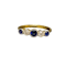 Sapphire Diamond five stone Ring in 18ct Gold/Platinum date circa 1905, Lilly's Attic since 2001 - image 1