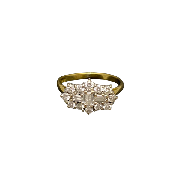 Diamond Ring in 18ct Yellow/White Gold dated London 1991, Lilly's Attic since 2001 - image 1