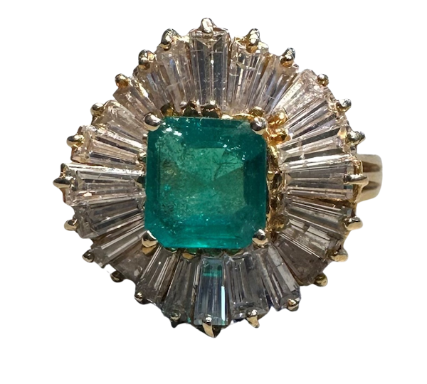 An Emerald & Diamond "Ballerina" ring - image 1