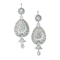 Diamond and Silver Upon Gold Antique Style Drop Earrings, 10.38ct - image 1