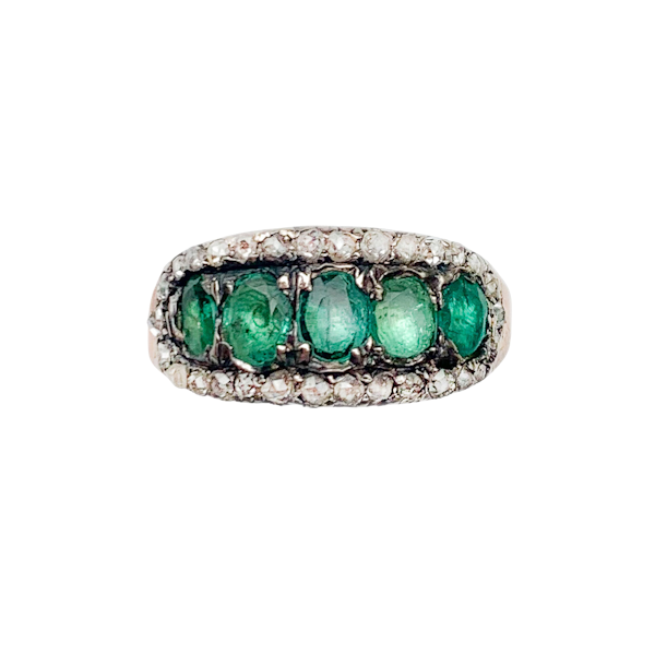 A Late Georgian Emerald Gold Ring - image 4