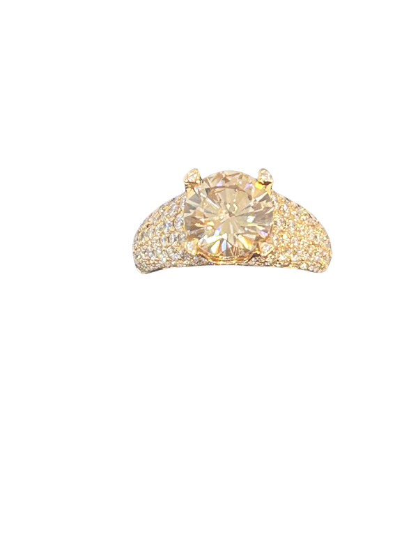Lovely champagne 1.93ct single diamond ring at Deco&Vintage Ltd - image 1