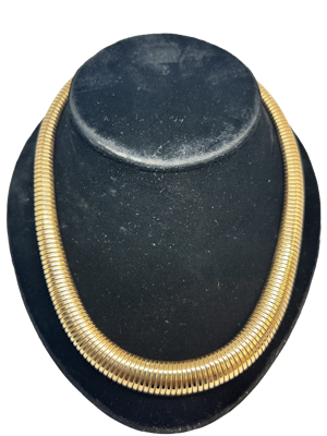 Lovely antique tubogas 18ct gold necklace at Deco&Vintage Ltd