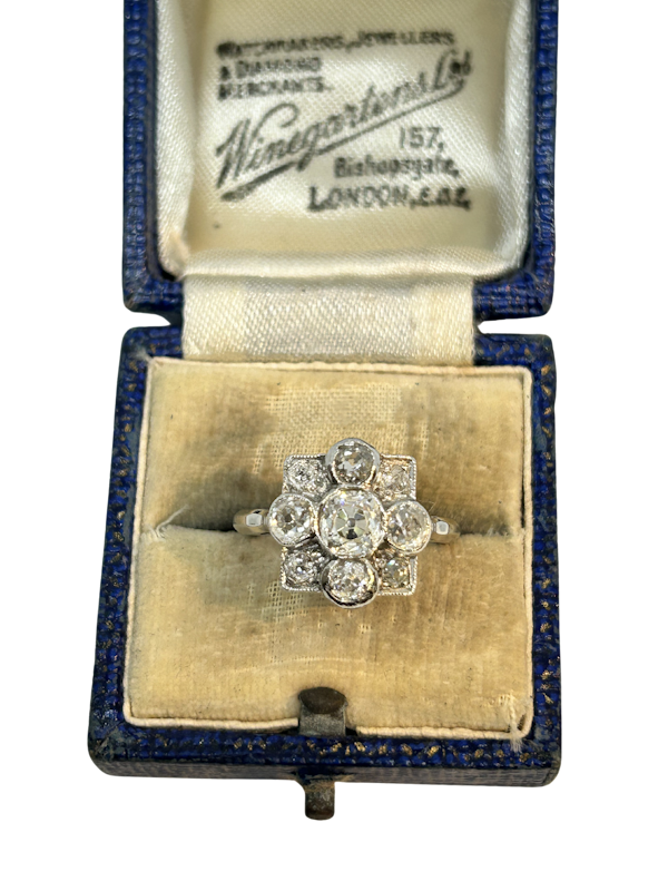 Lovely Art Deco diamond platinum ring at Deco&Vintage Ltd - image 1