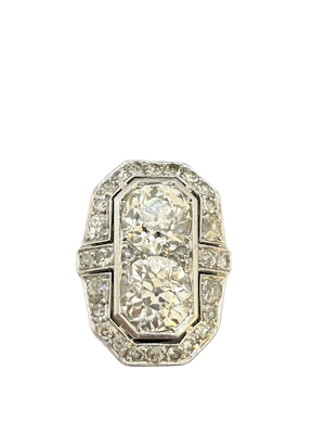 Beautiful Art Deco French diamond platinum ring at Deco&Vintage Ltd