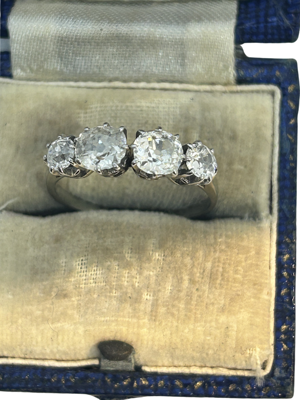 Lovely four stones art deco diamond ring at Deco&Vintage Ltd - image 1