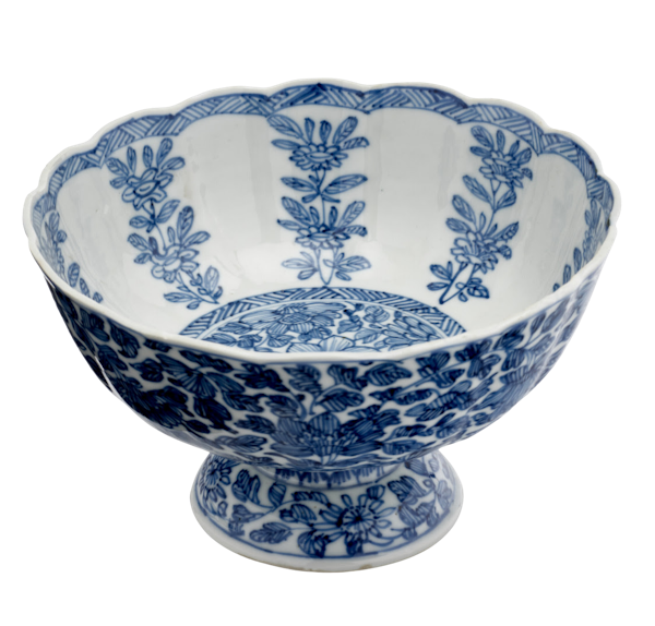 A Chinese Blue and White Stem Bowl - image 1