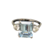 Aquamarine Diamond Ring in Platinum date circa 1960, SHAPIRO & Co since1979 - image 1