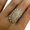 Large Opal & Diamond Cluster Ring.  CHIQUE to ANTIQUE - image 1